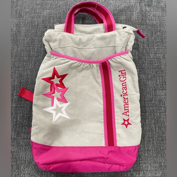 American Girl Other American Girl Bag Backpack Corduroy Pink Gray